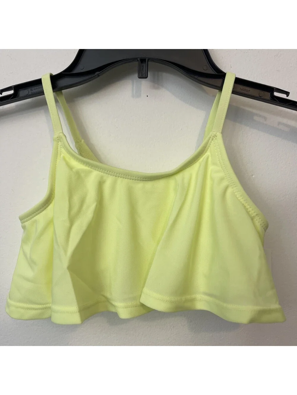 Gap Kids Girls Small 6-7 Neon Yellow Ruffled Bikini Swim Top NWT! A4620